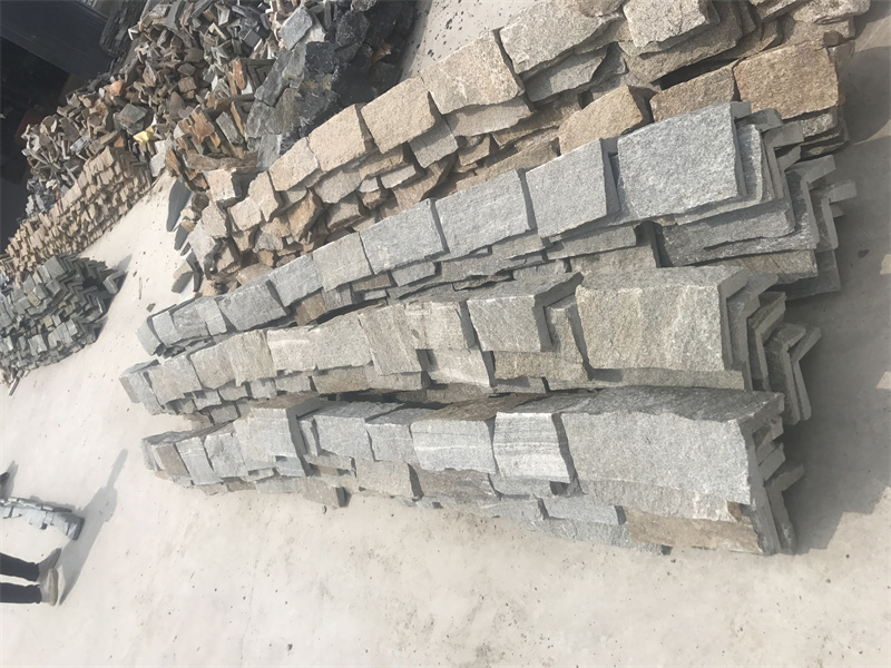 Natural dark grey stone veneer for exterior interior wall cladding