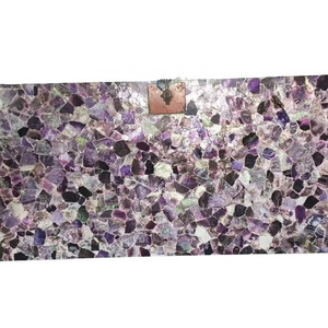 Amethyst agate stone plate, natural semi-precious stones