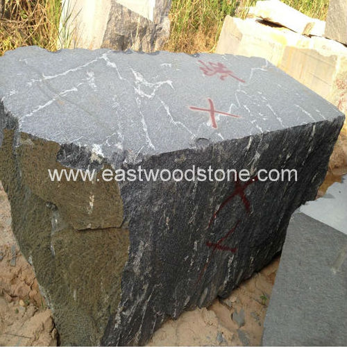 Absolute black granite blocks