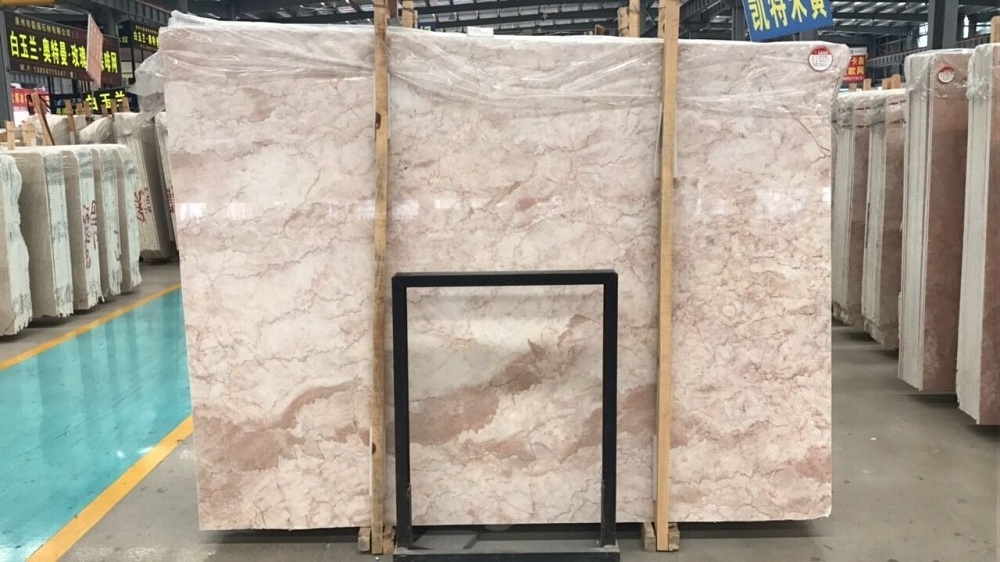 Beautiful pink marble nature rose cream marble slabs and tiles