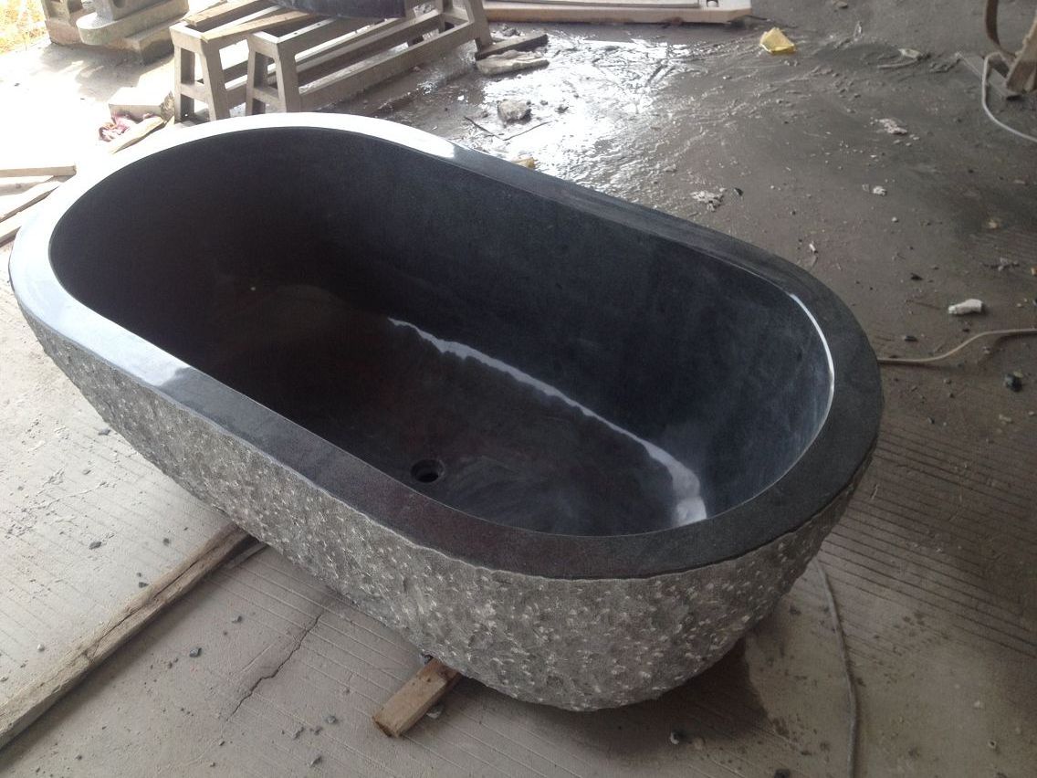 Natural Stone Marble Tub Freestanding Shower Bathtub For Bathroom