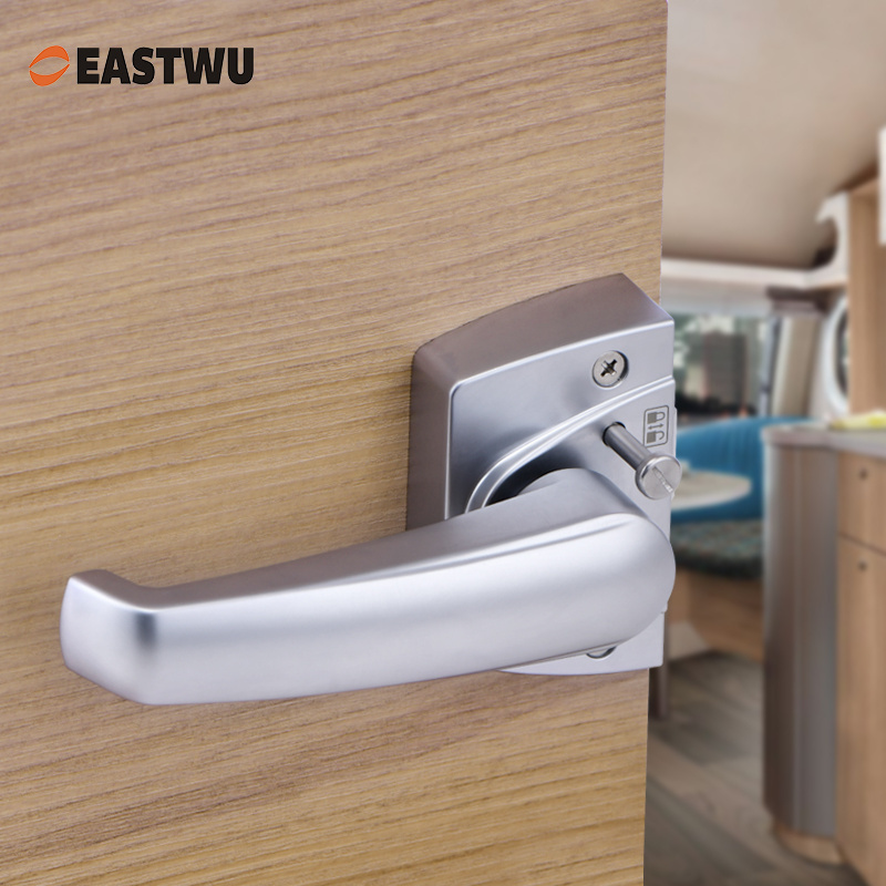 Eastwu WDL-02 Caravan RV Toilet Washroom Bathroom Bed Room Furniture Matte Black Door Accessories Metal Handle Knob Lever Locks