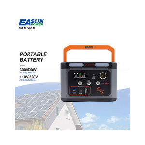 Electric Lifepo4 Battery Energy Storage Charging Stations Supply Source 300W 500W Generator Portable Solar Power Station