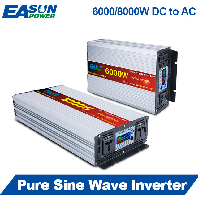 Easun Power Pure Sine Wave Inverter 8000w dc to ac Car Inverter 12v 220v Invertor Power 8KW 24V 48V