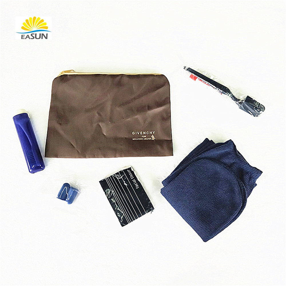 Free samples with factory for airline amenity kit amenity airline bag travel kit airline bag in china