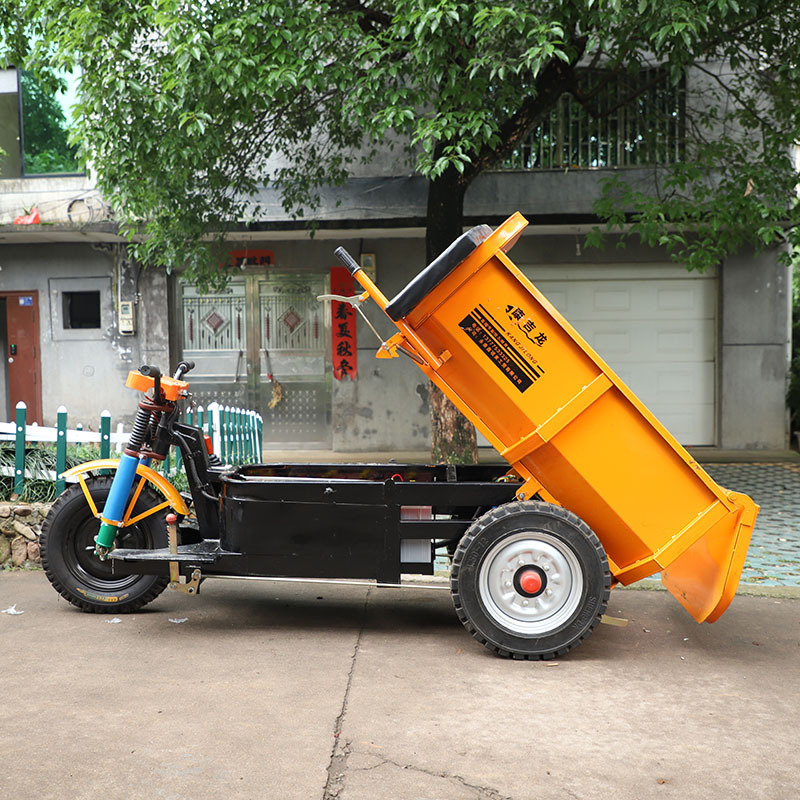 electric 3 wheel truck warehouse Hydraulic self-discharge  hauler King of heavy horsepower hillclimber dump cart