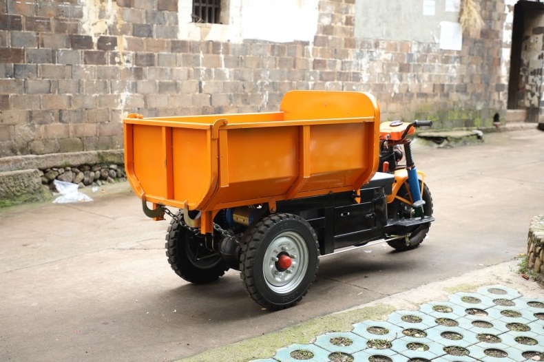 electric 3 wheel truck warehouse Hydraulic self-discharge  hauler King of heavy horsepower hillclimber dump cart