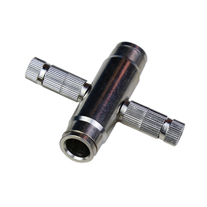 Quick connecting coupling connector with 2 nozzle site in 180 degree slip lock connector