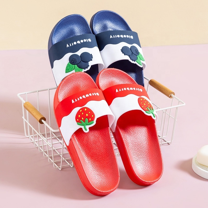 2020wholesale Footwear PVC New Flat Slides Mules Women Slippers Casual Thailand Fruit sandals Shoes