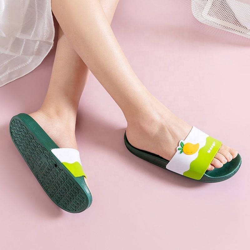 2020wholesale Footwear PVC New Flat Slides Mules Women Slippers Casual Thailand Fruit sandals Shoes