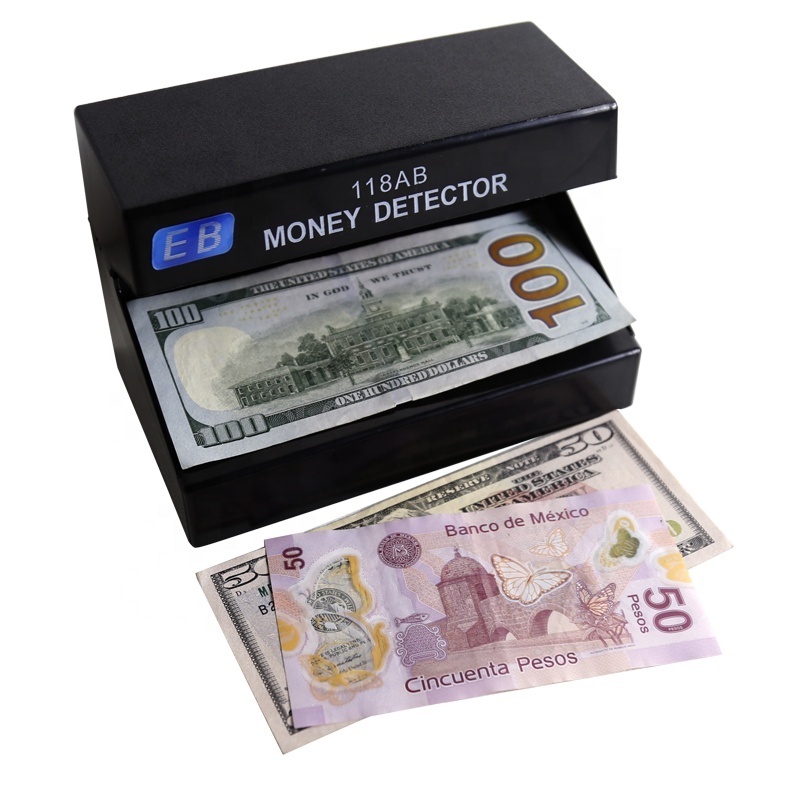 DC-118AB Quick and Accurate Money Detector with UV Lamp Banknote Validator Automatic Currency Counterfeit Detector