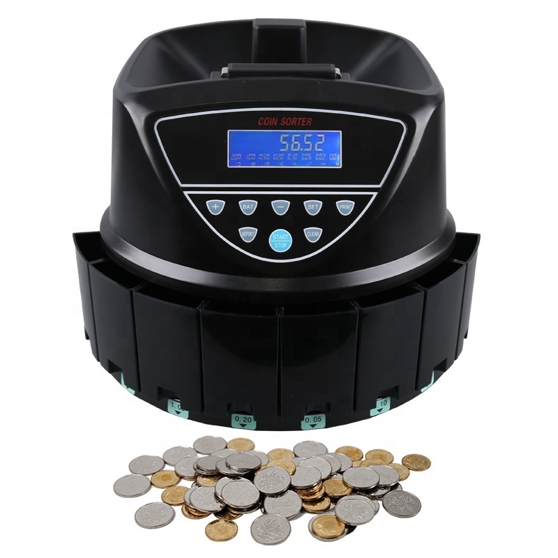 CS-5506 Portable Industrial Design Coin Counters & Sorters Commercial Plastic Coin Vending Machine with Counting Function