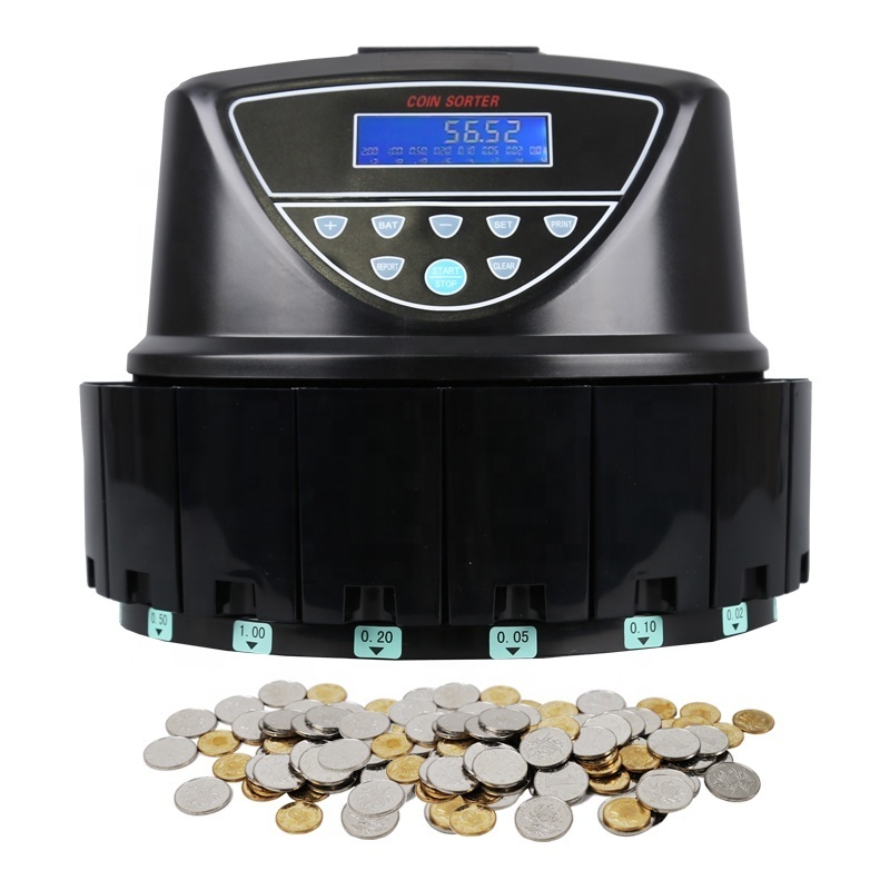 CS-5506 Portable Industrial Design Coin Counters & Sorters Commercial Plastic Coin Vending Machine with Counting Function