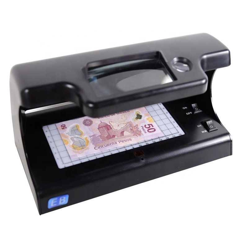 DC-109A1B Customizable Counterfeit Money Detector UV Lamp 10x Magnifying Glass Banknote Detector Detecting Currency Detectors