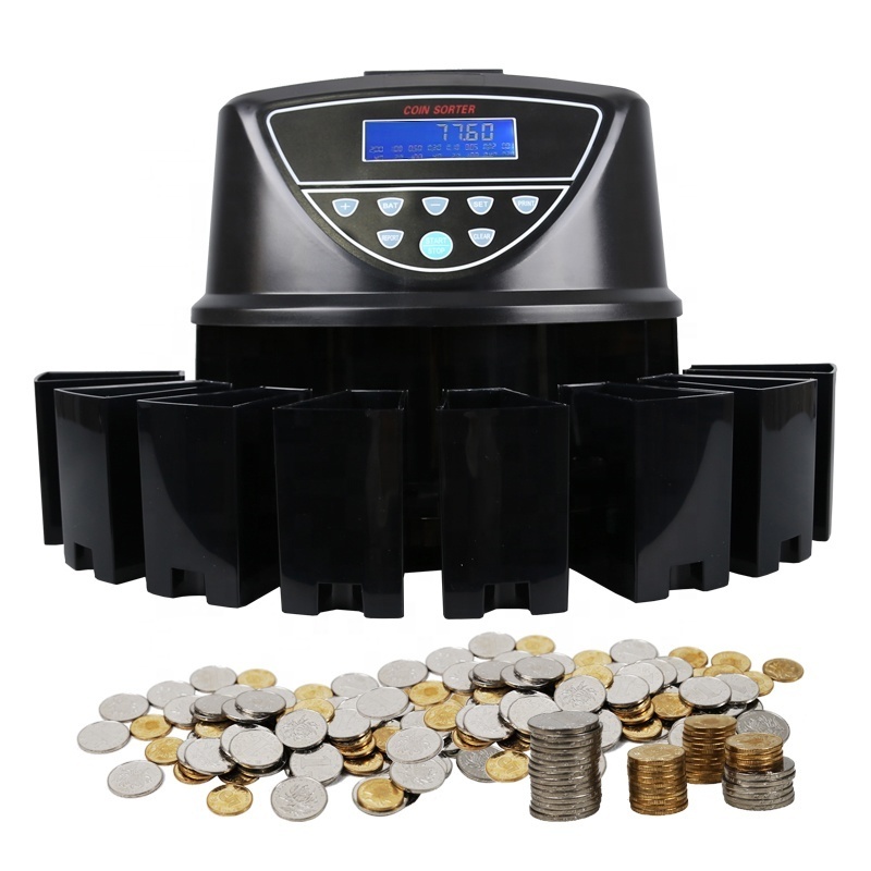 CS-5506 Portable Industrial Design Coin Counters & Sorters Commercial Plastic Coin Vending Machine with Counting Function