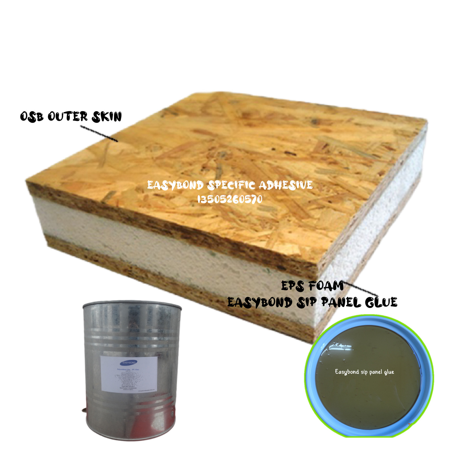 non-toxic adhesive wall insulate exterior siding sip glue for sandwich panel