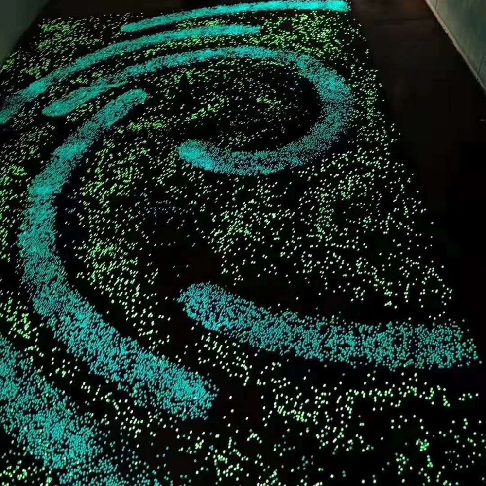 Luminous driveway walkway pebbles glow stones glow in the dark pebble glue resin