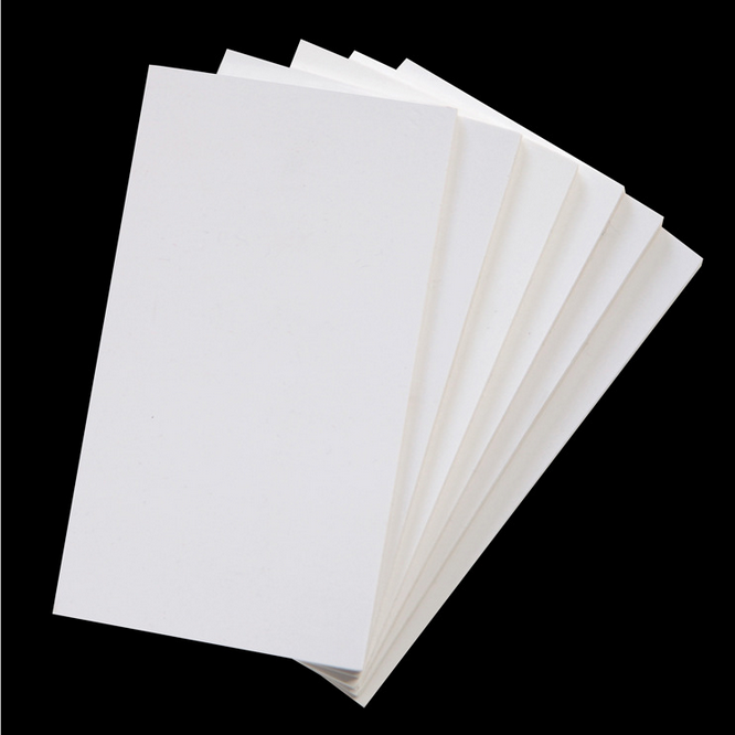 Manufactured 4x8 rigid PVC foam boards, also known as Styrofoam sheets or PVC Celuka foam boards, from the factory.