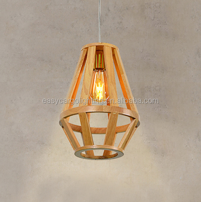 Home indoor wooden fancy hanging light/chinese wood lantern pendant lights (0829-1p)