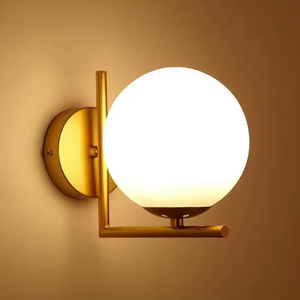 Simple style E27 Modern Wall light sconce Indoor Led bulb decorate glass Wall Light (60025A-1W)