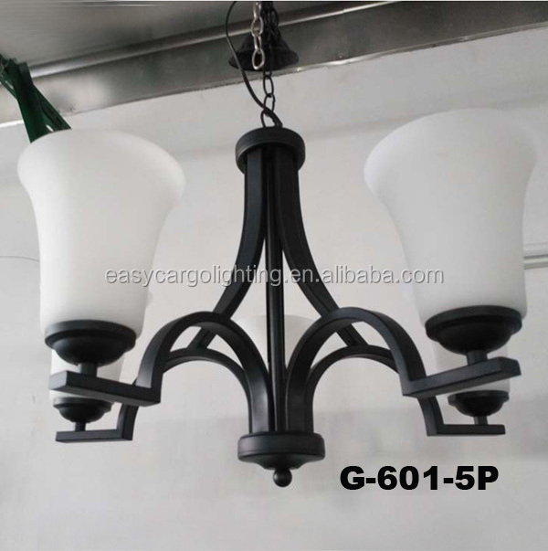 American Style Living Room Pendant light chandelier Decor Simple and modern Black chandelier (G-601-5p & G-601-3p)