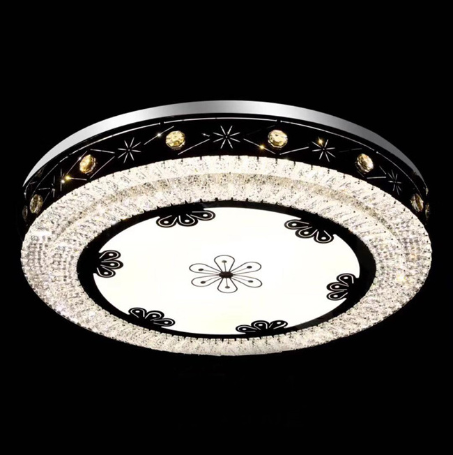 Led Two Color Changing  crystal Material 800MM diameter Led ceiling Light  (9099-800 )