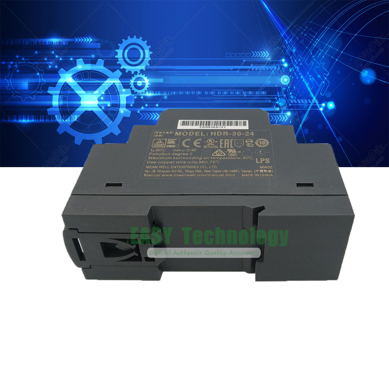 TaiWan Factory Sale Direct HDR-30-24 30 W 24 V 1.5A Rail Power Supply Switch