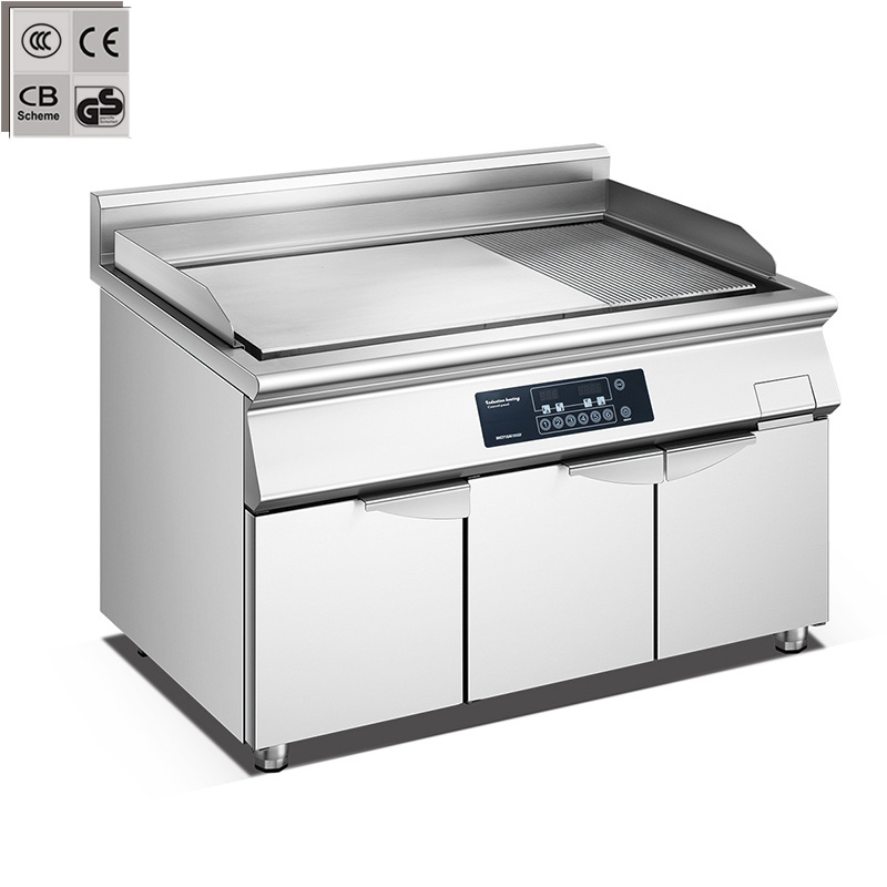 commercial electric induction griddle restaurant stainless steel griddle