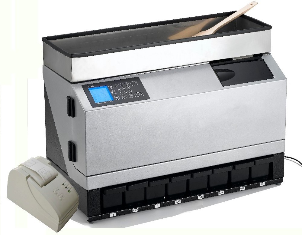 High speed EC98 coins sorter ,coins counter 1200pcs/min  with 8 sorter tray ,heavy industrial coins counter