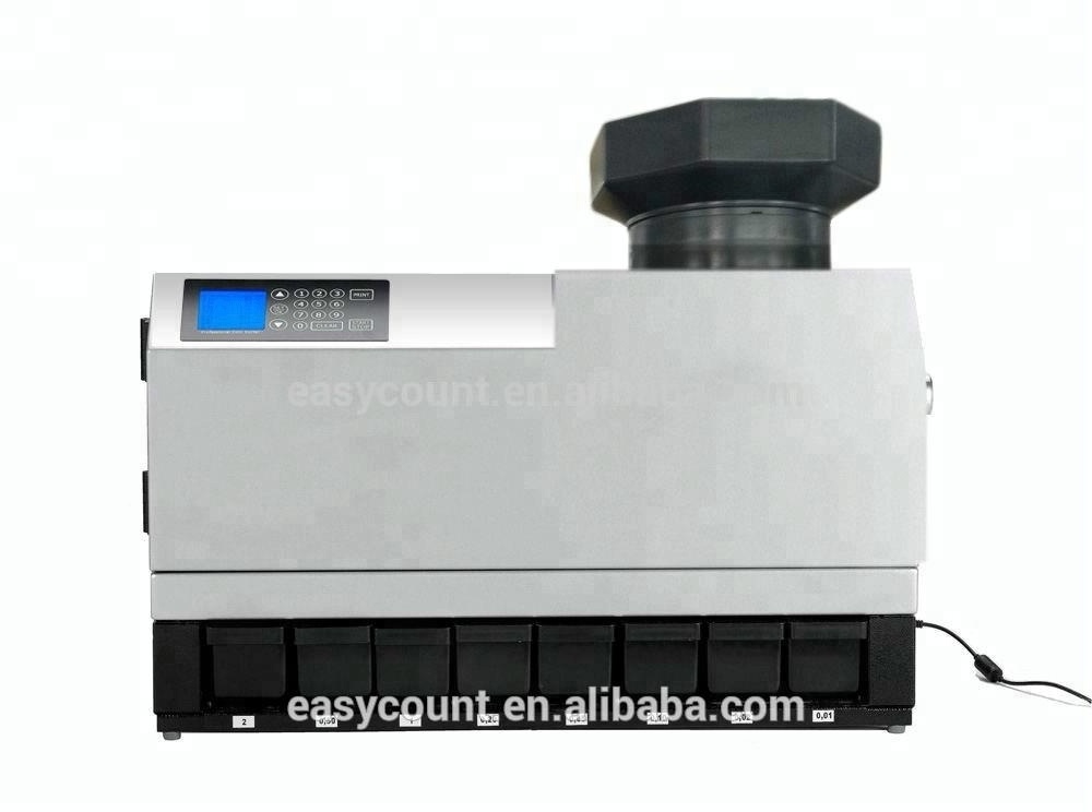 EURO EC98 Mixed Automatic Coin Sorter with 8 Denominations Coin Counter in 1000coins/m