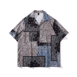 Cashew Blossom Shirt Men Summer Retro Loose Hawaiian Style Couple Short Sleeve Shirt Plus Size Men's Hawaiian Shirts