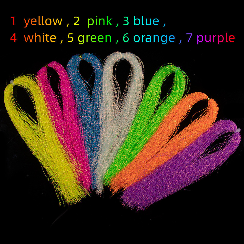 Luminous Glow 32cm 4.2g 220 strands Crystal Flash Tinsel Fly Fishing Tying Materials Fly Tying Thread