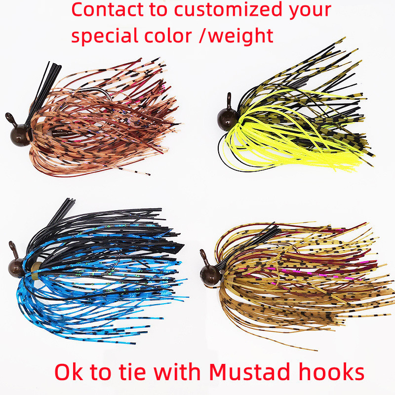 High quality Customized colors 1/4  5/14 OZ Tungsten Football Jig tungsten sinker fishing jig heads