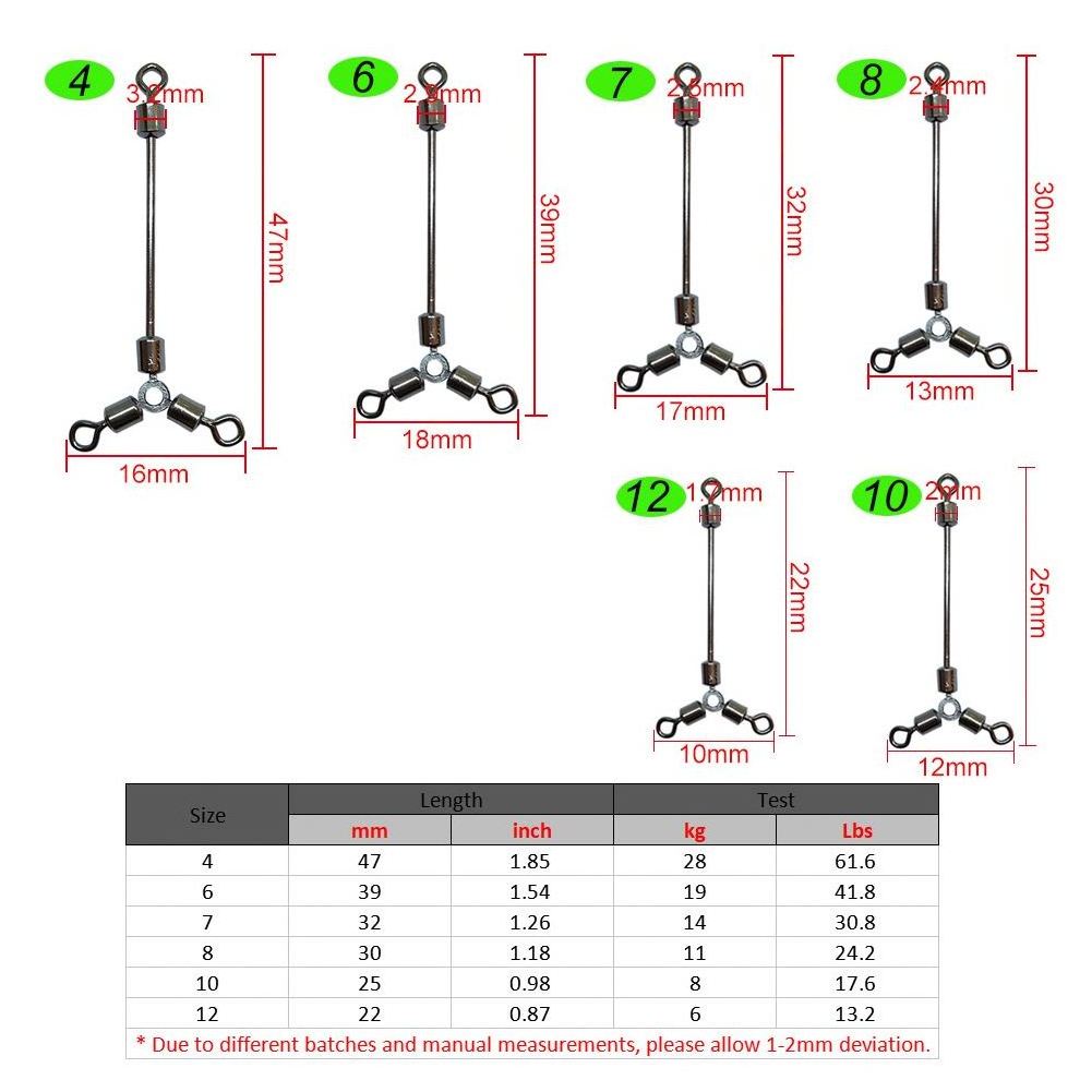 Free Samples 500 pcs/bag 3 Way Fishing Swivels Rolling Swivel Hook Fishing Connector Carp Fishing Tackle pesca Lure Hook Link