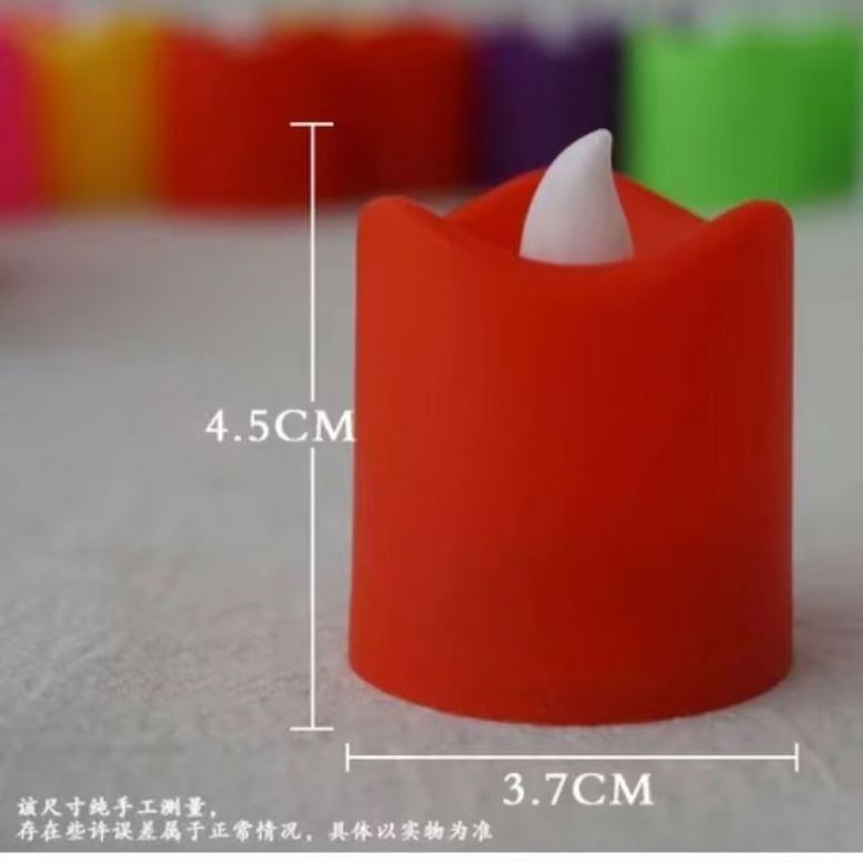 Mini Plastic Wave Mouth Flickering Flameless Battery Operated LED Tea Light Candle for Home Decor (Battery Included) led candle