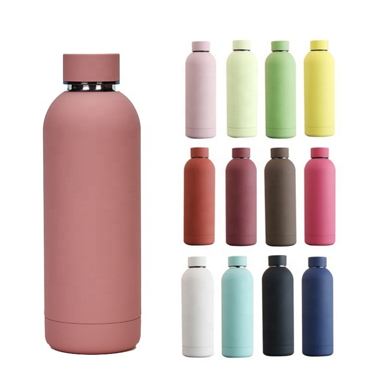 Custom Double Wall Insulated 304 Stainless Steel Milk Yoga Gym Sports Water Bottle Stainless Steel with Custom Logo Water Bottle