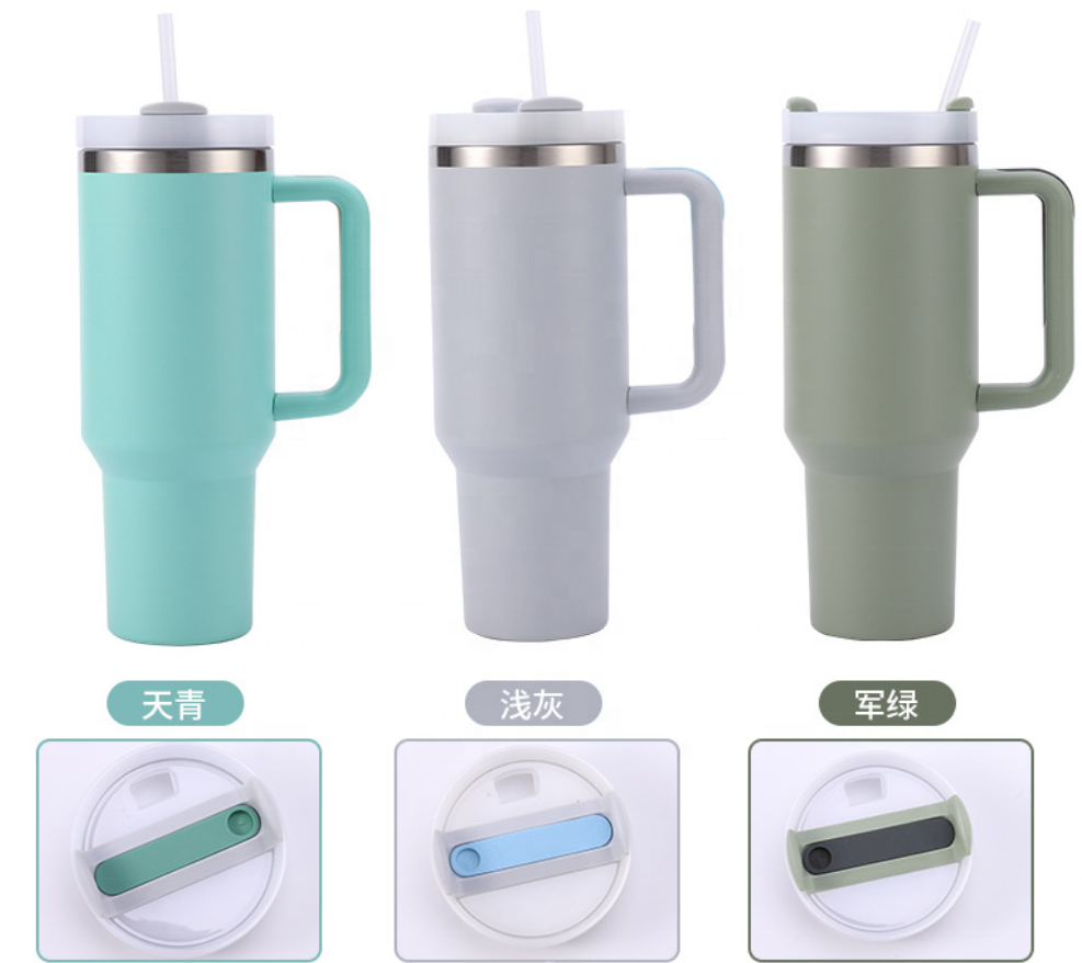 New Design Adventure Quencher vacuum metal cup stainless steel travel mug 40oz insulated handle tumbler with lids and straw