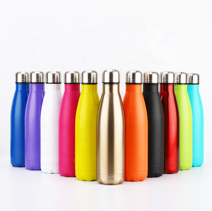 Double Wall Thermos Vacuum Flask Insulated Outdoor Sports Drink Cola Shaped 18/8 Stainless Steel Water Bottles with Custom Logo