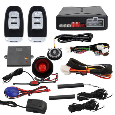 EASYGUARD microwave sensor shock warning system remote engine start push start button pke passive keyless entry alarm system