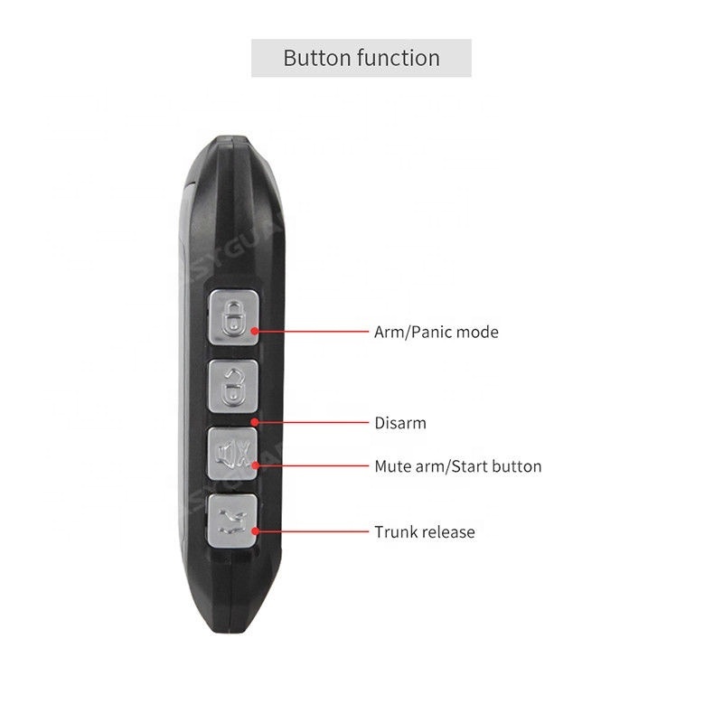 2 Way big 1.73 inch LCD Pager Display auto Start Timer start stop Shock Warning Car Alarm System