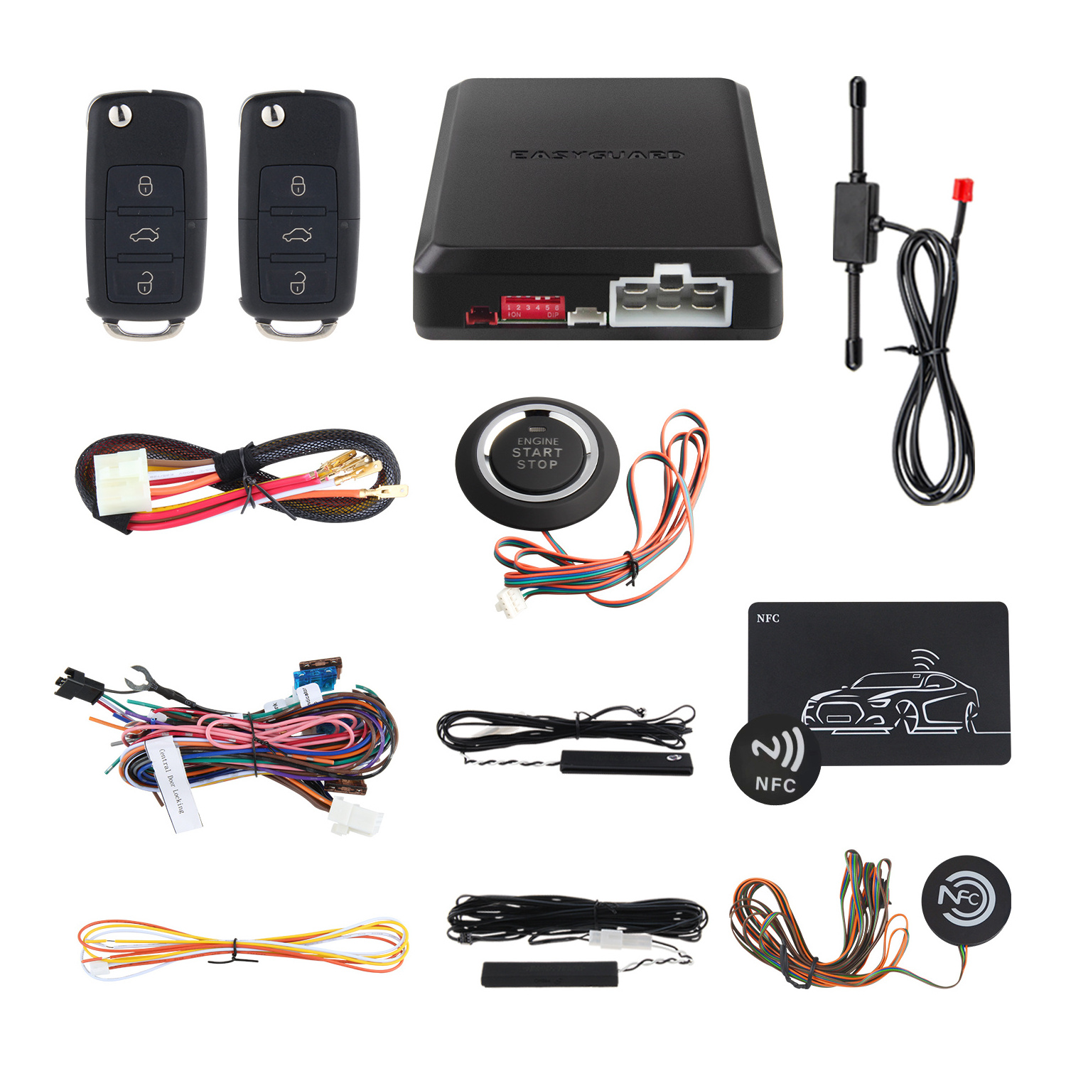 Easyguard EC002-V PKE engine start stop system /remote start car/push start button NFC lock unlock