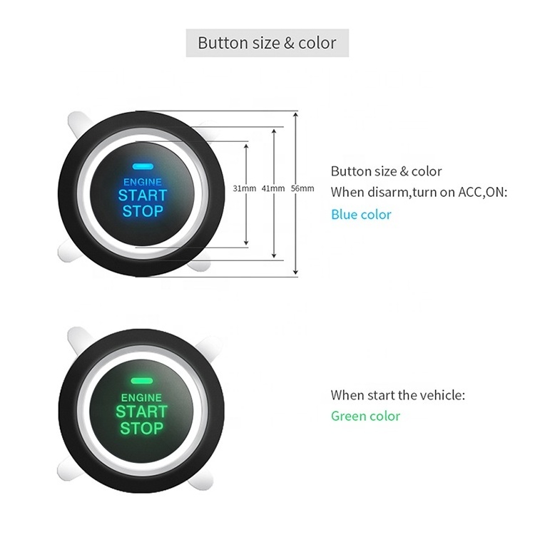 Easyguard EC002-V PKE engine start stop system /remote start car/push start button NFC lock unlock