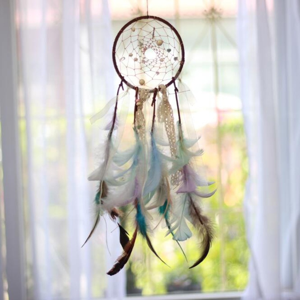 DIY Dream Catcher Pure Natural Feather Making Supplies Semi-finished Handmade Craft Kits - Shining Ocean