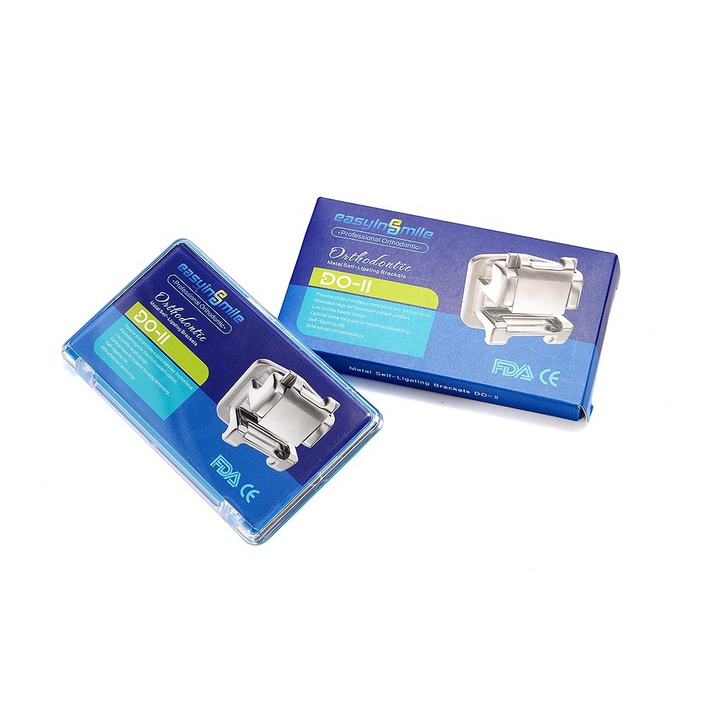 Easyinsmile MBT 022 3-Hook Dental Material Passive Self Ligating Orthodontic Brackets wire of braces made in USA