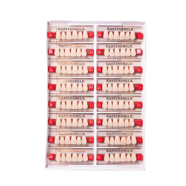 Easyinsmile 84/96Pcs Dental Denture Acrylic Resin Teeth DIY for dental clinic