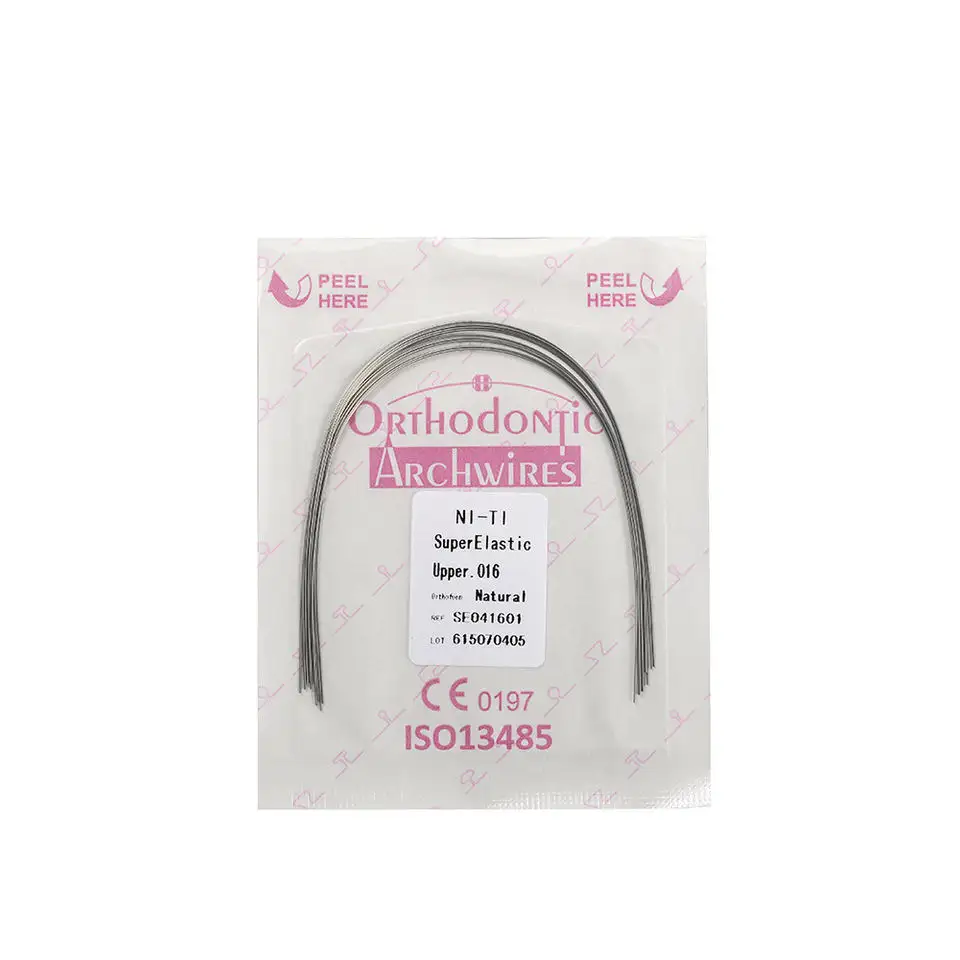 Easyinsmile Super Elastic Dental Archwires Orthodontics NiTi Arch Wires Round Section Upper and Lower Archwires