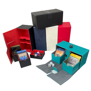 Custom Card Deck Boxes Standard Size Trading Card Storage Box for 200+ Sleeved Cards