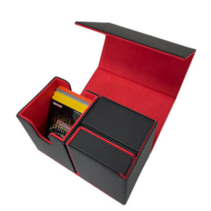 Hot Sale With Dice 200+ Flip N Tray Premium Leather Pu Game Deck Tcg Card Box