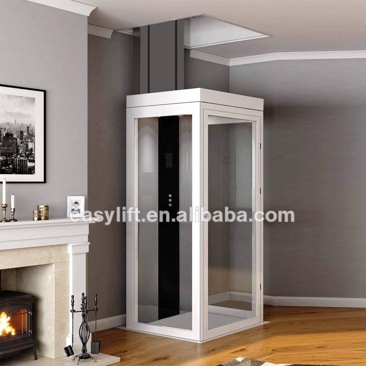 Hydraulic home elevator lift Small elevator for 2 person Villa elevator