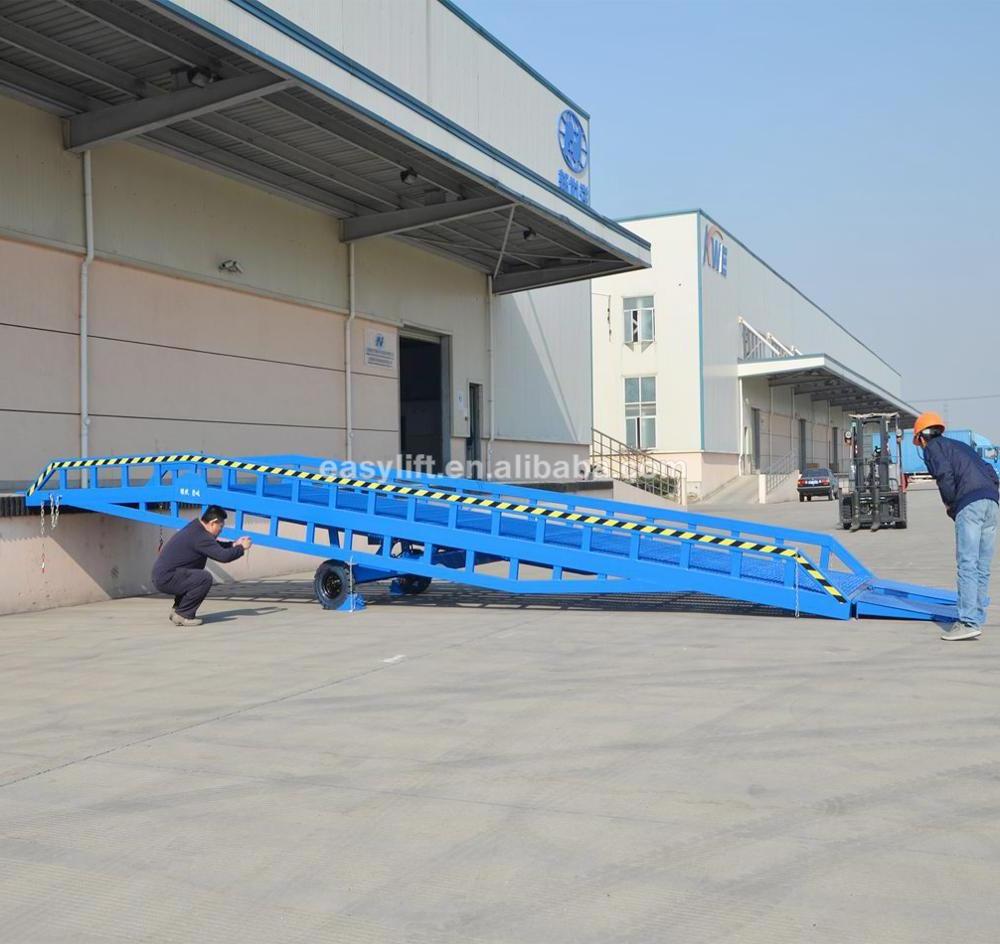 hydraulic container loading dock ramp for forklift mobile yard ramp